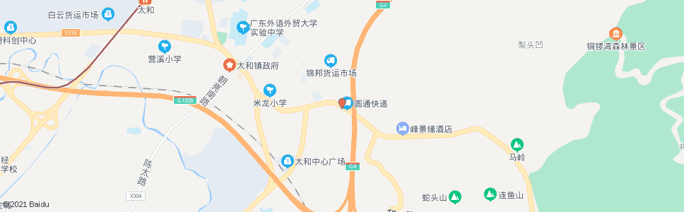 广州和龙村_公交站地图_广州公交_妙搜公交查询2024