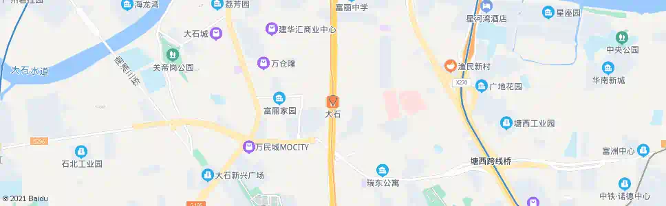 广州大石_公交站地图_广州公交_妙搜公交查询2024