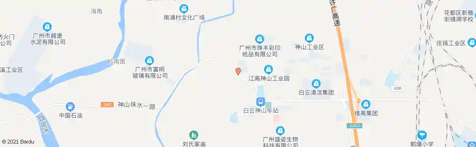 广州井岗村_公交站地图_广州公交_妙搜公交查询2024