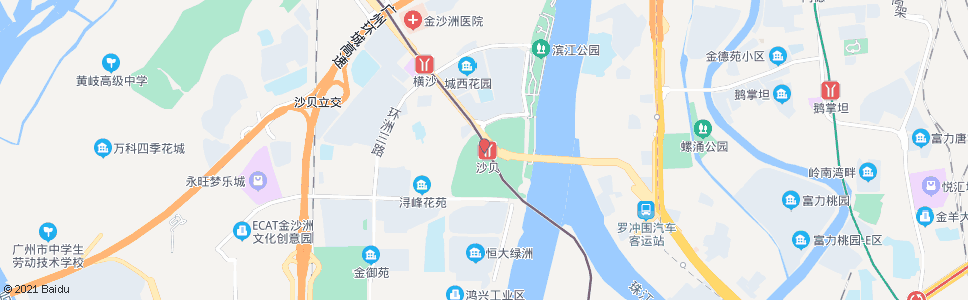 广州地铁沙贝站总站_公交站地图_广州公交_妙搜公交查询2024