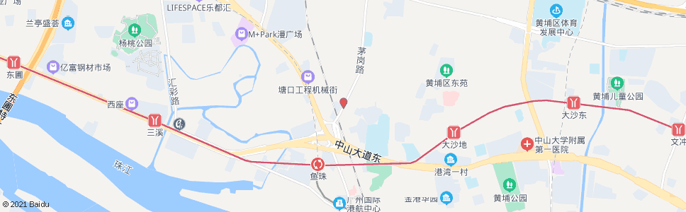 广州茅岗路南_公交站地图_广州公交_妙搜公交查询2024