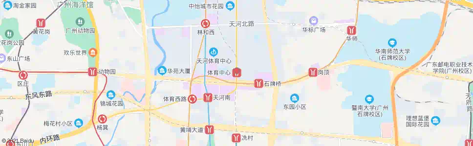 广州体育中心_公交站地图_广州公交_妙搜公交查询2024