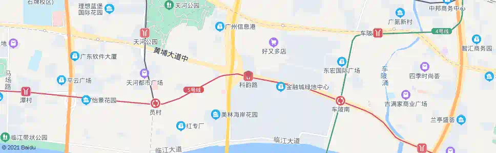 广州科韵路_公交站地图_广州公交_妙搜公交查询2024