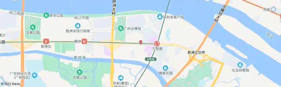 广州琶洲村_公交站地图_广州公交_妙搜公交查询2024