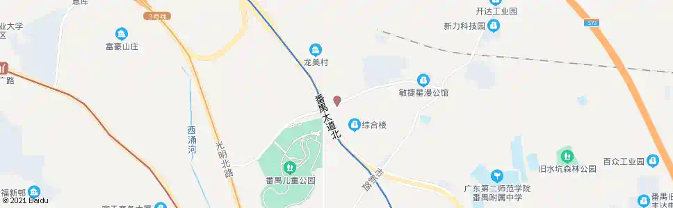 广州龙美村(迎新路)_公交站地图_广州公交_妙搜公交查询2024