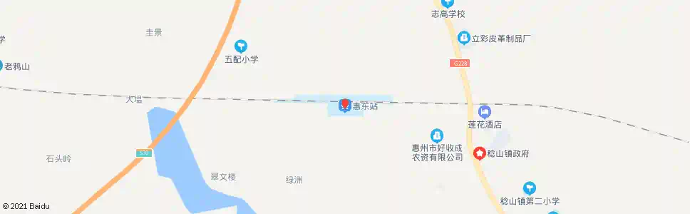 惠州厦深铁路惠东站_公交站地图_惠州公交_妙搜公交查询2024