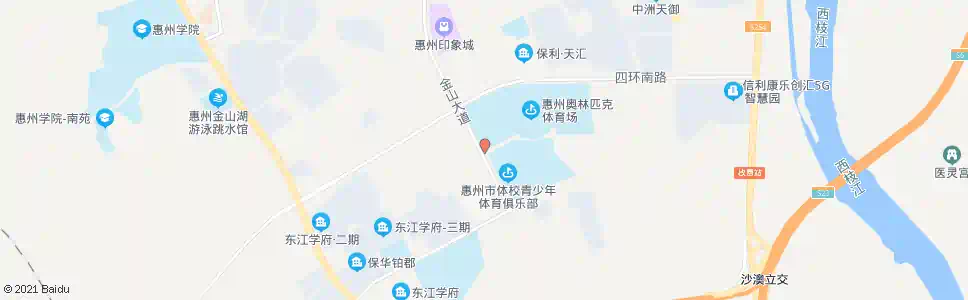 惠州奥林匹克体育场(西门)_公交站地图_惠州公交_妙搜公交查询2024