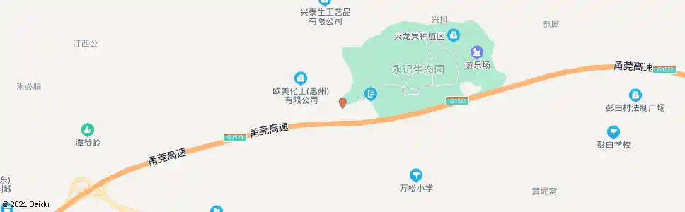 惠州永记生态园_公交站地图_惠州公交_妙搜公交查询2024