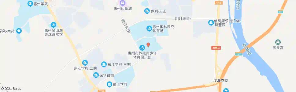 惠州体育学校_公交站地图_惠州公交_妙搜公交查询2024