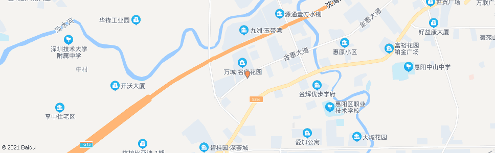 惠州万城名座_公交站地图_惠州公交_妙搜公交查询2024