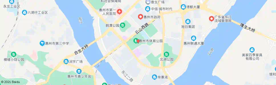 惠州体育中心_公交站地图_惠州公交_妙搜公交查询2024