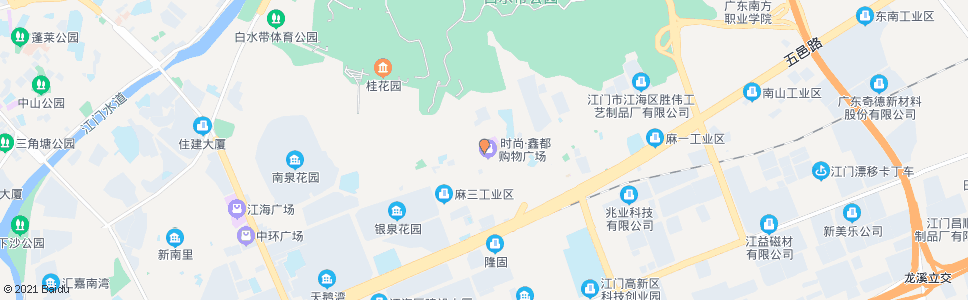 江门麻园商业街_公交站地图_江门公交_妙搜公交查询2024