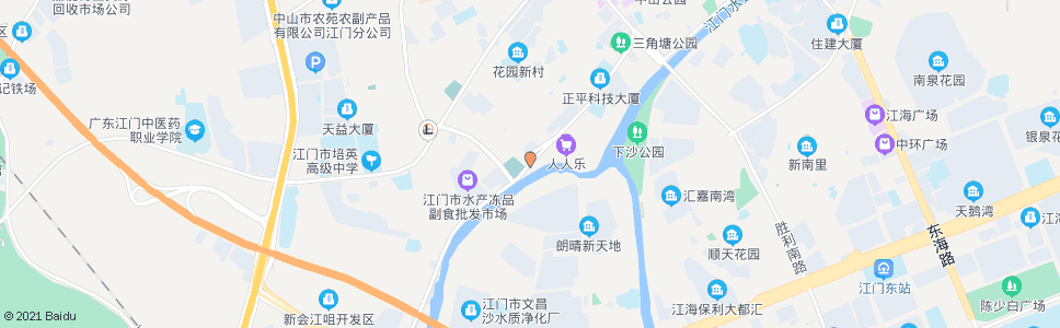 江门白沙公园站(2)_公交站地图_江门公交_妙搜公交查询2024