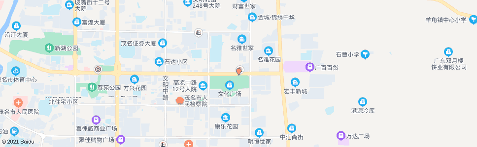 茂名文化广场(北)_公交站地图_茂名公交_妙搜公交查询2024