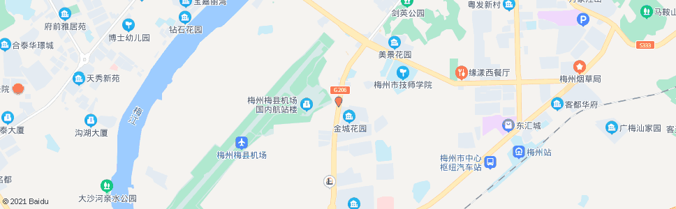 梅州金城花园_公交站地图_梅州公交_妙搜公交查询2024