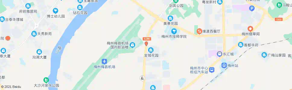 梅州金城花园_公交站地图_梅州公交_妙搜公交查询2024