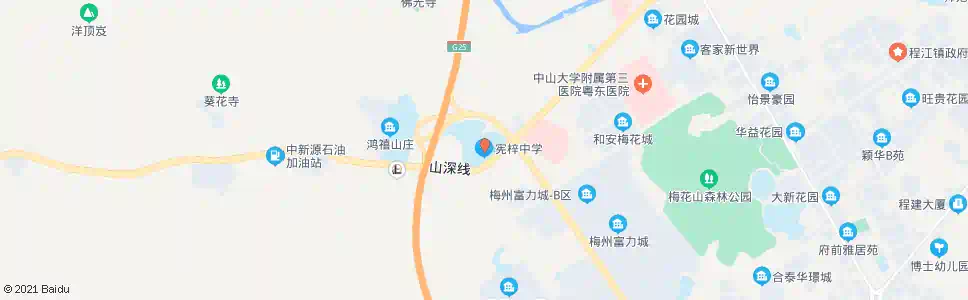 梅州宪梓中学_公交站地图_梅州公交_妙搜公交查询2024