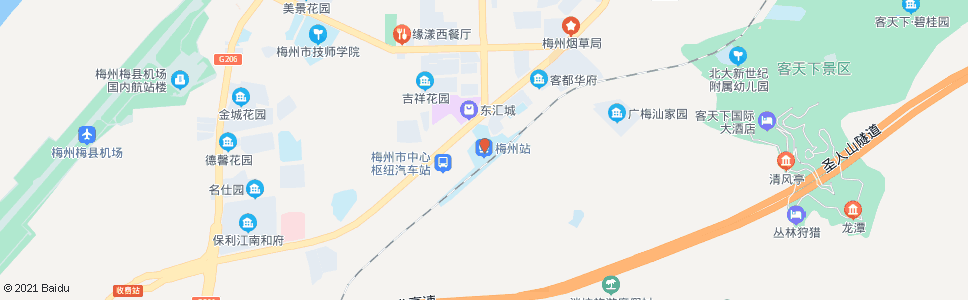 梅州火车站_公交站地图_梅州公交_妙搜公交查询2024