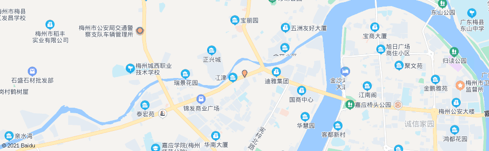 梅州渡江津加油站_公交站地图_梅州公交_妙搜公交查询2024
