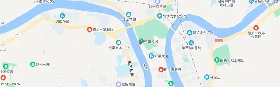 韶关帽峰公园_公交站地图_韶关公交_妙搜公交查询2024