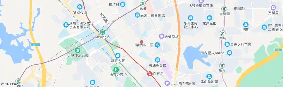 深圳潜龙花园_公交站地图_深圳公交_妙搜公交查询2024