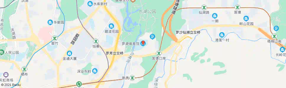 深圳罗湖体育馆1_公交站地图_深圳公交_妙搜公交查询2024