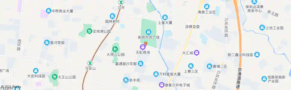 深圳沙井市民广场南_公交站地图_深圳公交_妙搜公交查询2024