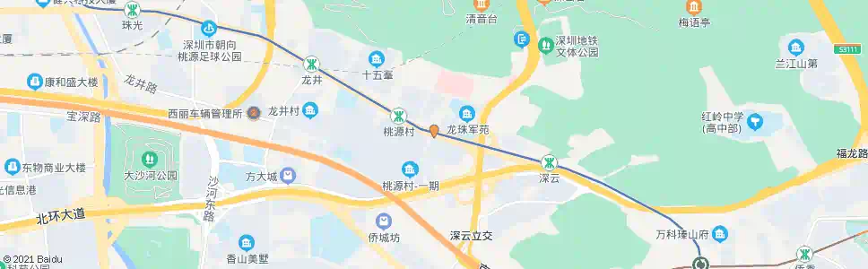 深圳桃源村东_公交站地图_深圳公交_妙搜公交查询2024