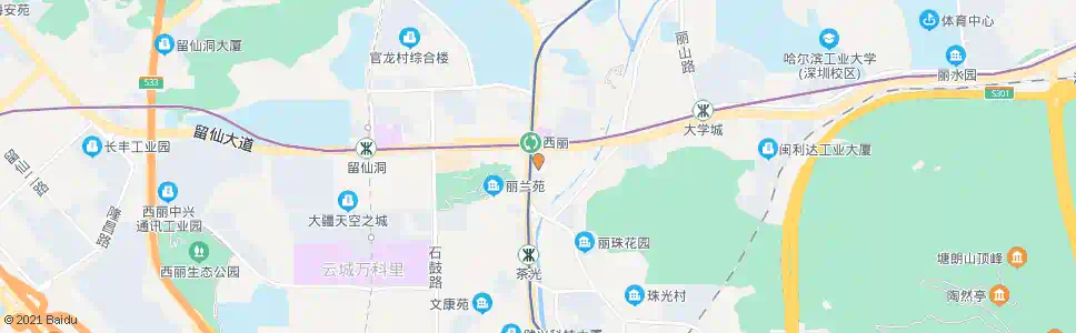 深圳西丽法庭1_公交站地图_深圳公交_妙搜公交查询2024