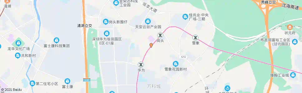 深圳宝岗派出所_公交站地图_深圳公交_妙搜公交查询2024