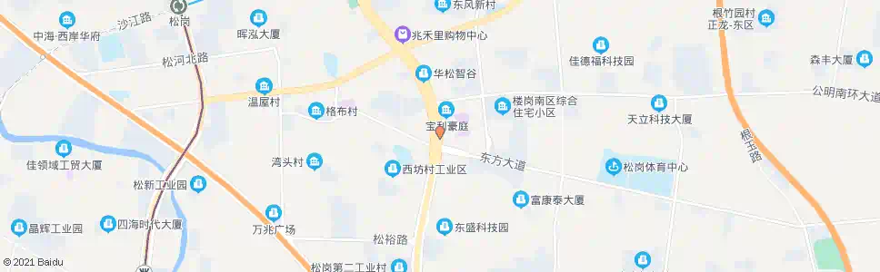 深圳松岗天虹商场_公交站地图_深圳公交_妙搜公交查询2024