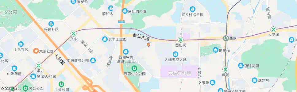 深圳中兴工业园二号岗_公交站地图_深圳公交_妙搜公交查询2024