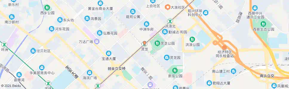 深圳灵芝园_公交站地图_深圳公交_妙搜公交查询2024