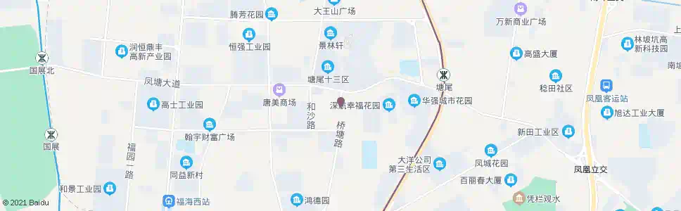 深圳仲汉电子厂_公交站地图_深圳公交_妙搜公交查询2024