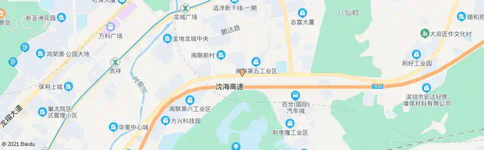 深圳南联第五工业区_公交站地图_深圳公交_妙搜公交查询2024