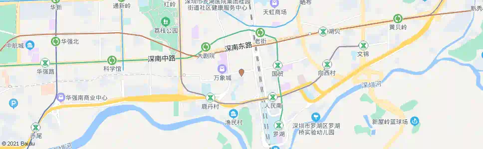 深圳华南城金威广场_公交站地图_深圳公交_妙搜公交查询2024