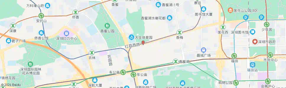 深圳香蜜湖天桥_公交站地图_深圳公交_妙搜公交查询2024