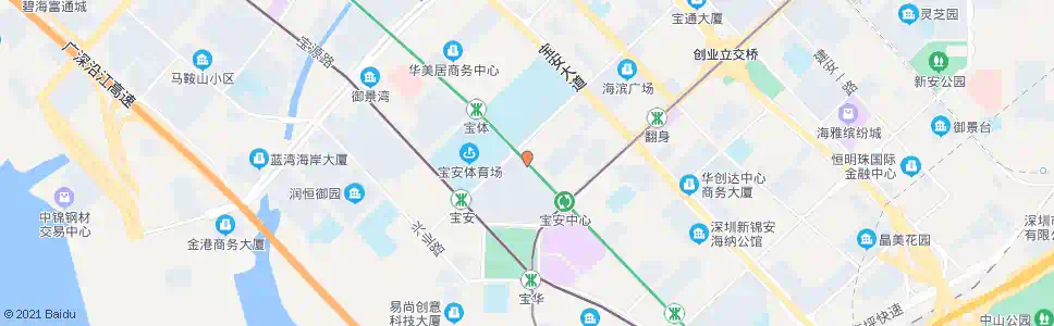 深圳宝安行政中心东_公交站地图_深圳公交_妙搜公交查询2024