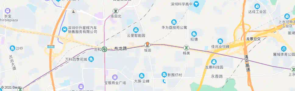 深圳坂田地铁站_公交站地图_深圳公交_妙搜公交查询2024