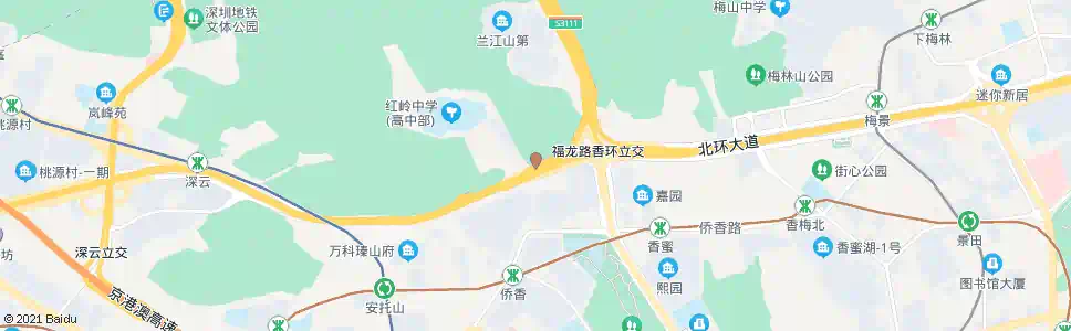 深圳北环香梅立交_公交站地图_深圳公交_妙搜公交查询2024