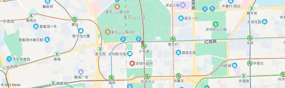 深圳少年宫_公交站地图_深圳公交_妙搜公交查询2024