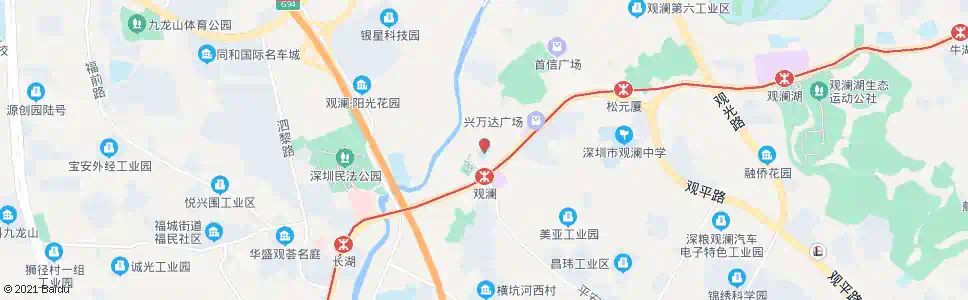 深圳观澜中心小学_公交站地图_深圳公交_妙搜公交查询2024