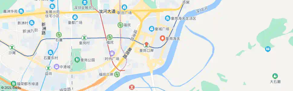 深圳皇岗口岸_公交站地图_深圳公交_妙搜公交查询2024