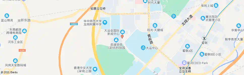 深圳体育学院运动东_公交站地图_深圳公交_妙搜公交查询2024