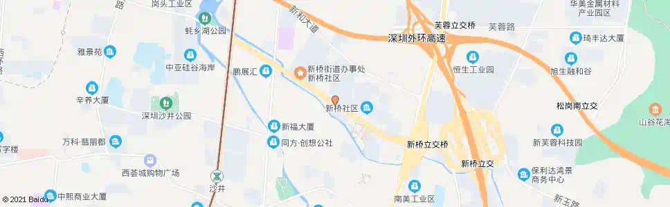 深圳新桥农贸市场_公交站地图_深圳公交_妙搜公交查询2024