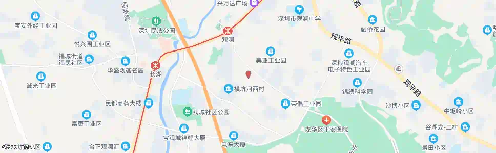 深圳观澜河东村_公交站地图_深圳公交_妙搜公交查询2024