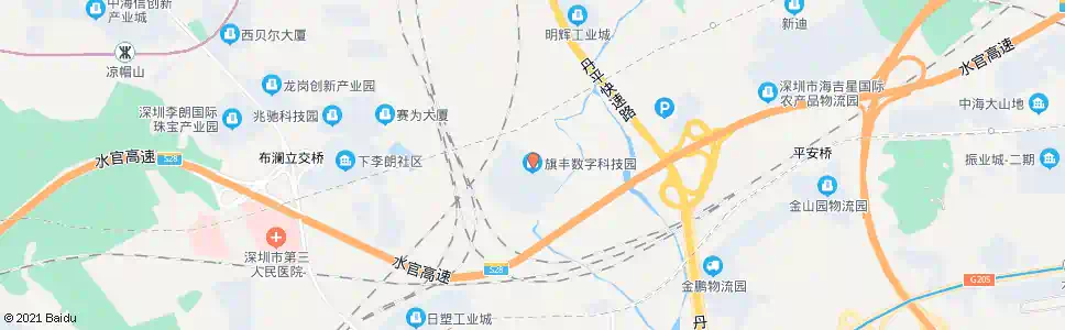 深圳旗峰科技园_公交站地图_深圳公交_妙搜公交查询2024