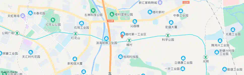 深圳楼村一工业区_公交站地图_深圳公交_妙搜公交查询2024