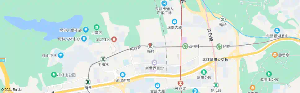 深圳梅林三村_公交站地图_深圳公交_妙搜公交查询2024