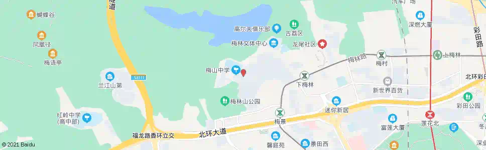 深圳梅山中学_公交站地图_深圳公交_妙搜公交查询2024